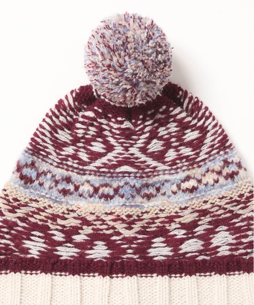 niko and...（ニコアンド）の「柄ポンポンニットワッチ（ニットキャップ/ビーニー・メンズ・ブルー/ブラック/アイボリー・FREE）」の21枚目の写真