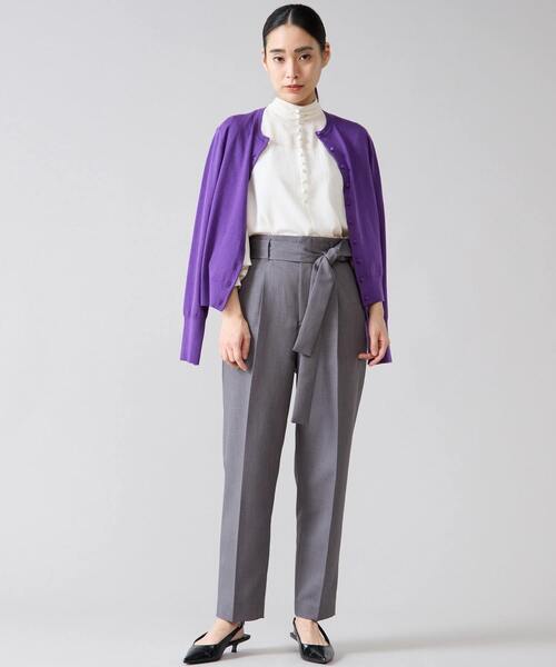 Tiara(ティアラ)の「カバーボタンブラウス(シャツ/ブラウス・レディース・アイボリー/ネイビー・FREE)」の11枚目の写真