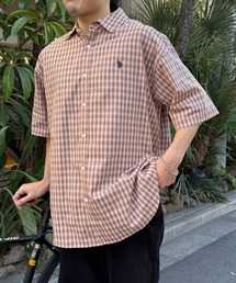 【U.S. POLO ASSN.】ワンポイント刺繍 半袖 オーバーサイズシャツ