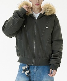 Evo+Revo（エボレボ）の「“軽快に羽織れる暖かさ” フードボリュームファーブルゾン（ブルゾン）」