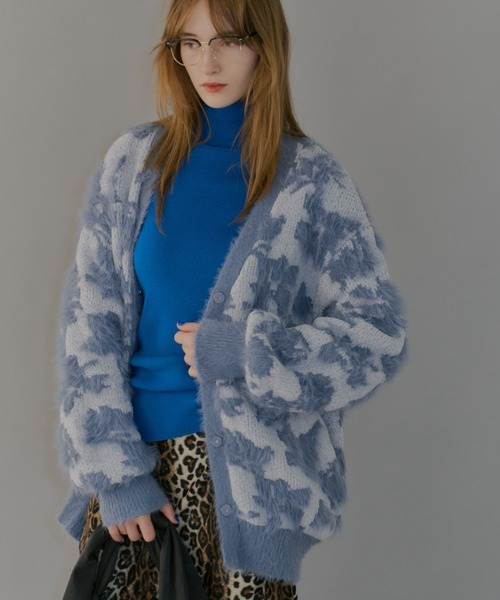 yae（ヤエ）の「2way flower feather cardigan／2ウェイフラワー