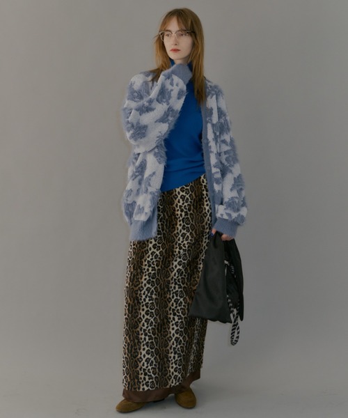 yae(ヤエ)の「2way flower feather cardigan/2ウェイフラワーフェザーニットカーディガン(カーディガン/ボレロ・レディース・レッド/ブラウン/ライトブルー・FREE)」の19枚目の写真