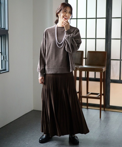 FOUND GOOD（ファウンドグッド）の「ヴィンテージベロアPO（Tシャツ/カットソー・レディース・ベージュ/グリーン系5/グレー系5/ブラウン系5・S/M/L）」の5枚目の写真