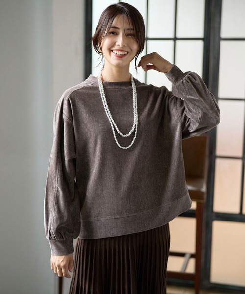 FOUND GOOD（ファウンドグッド）の「ヴィンテージベロアPO（Tシャツ/カットソー・レディース・ベージュ/グリーン系5/グレー系5/ブラウン系5・S/M/L）」の8枚目の写真