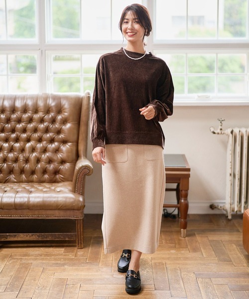 FOUND GOOD（ファウンドグッド）の「ヴィンテージベロアPO（Tシャツ/カットソー・レディース・ベージュ/グリーン系5/グレー系5/ブラウン系5・S/M/L）」の9枚目の写真