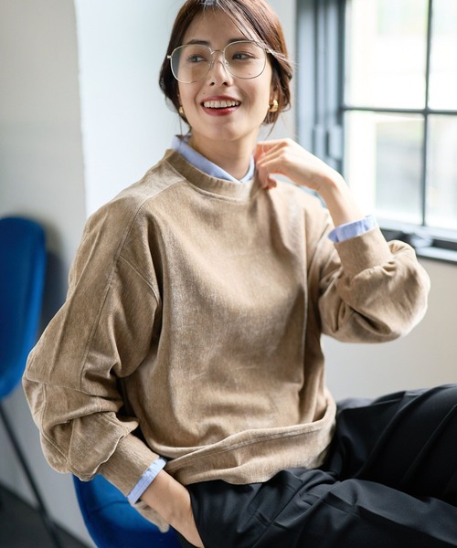 FOUND GOOD（ファウンドグッド）の「ヴィンテージベロアPO（Tシャツ/カットソー・レディース・ベージュ/グリーン系5/グレー系5/ブラウン系5・S/M/L）」の15枚目の写真