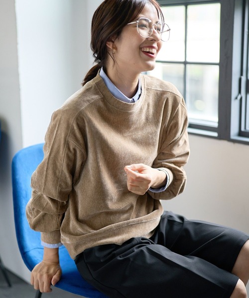 FOUND GOOD（ファウンドグッド）の「ヴィンテージベロアPO（Tシャツ/カットソー・レディース・ベージュ/グリーン系5/グレー系5/ブラウン系5・S/M/L）」の16枚目の写真