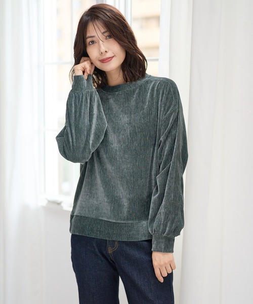 FOUND GOOD（ファウンドグッド）の「ヴィンテージベロアPO（Tシャツ/カットソー・レディース・ベージュ/グリーン系5/グレー系5/ブラウン系5・S/M/L）」の18枚目の写真