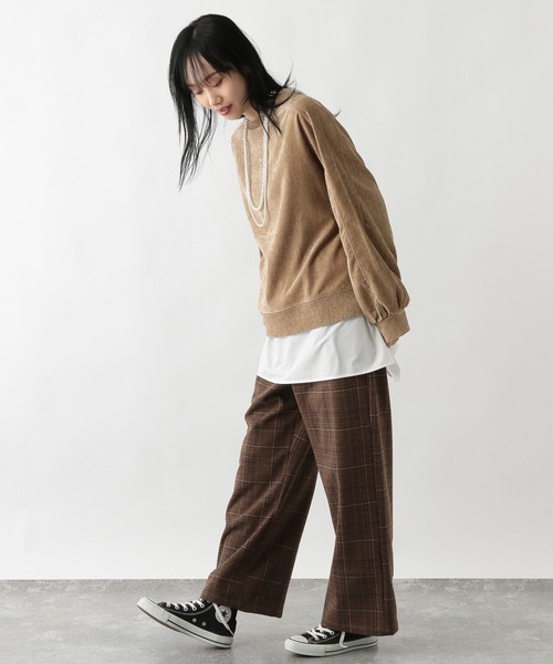 FOUND GOOD（ファウンドグッド）の「ヴィンテージベロアPO（Tシャツ/カットソー・レディース・ベージュ/グリーン系5/グレー系5/ブラウン系5・S/M/L）」の21枚目の写真