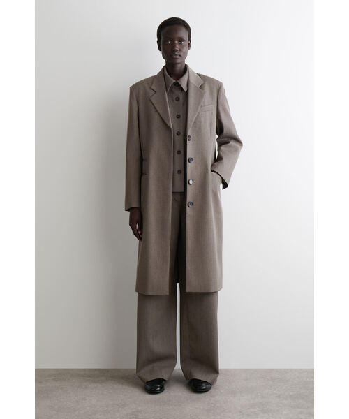 ウールブレンドワイドパンツ