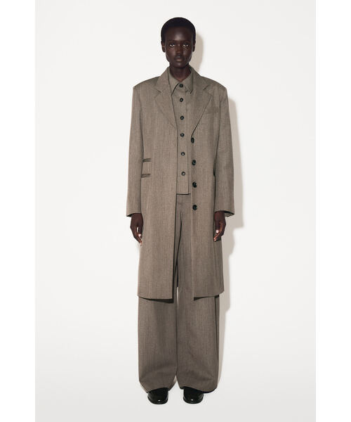 ウールブレンドワイドパンツ