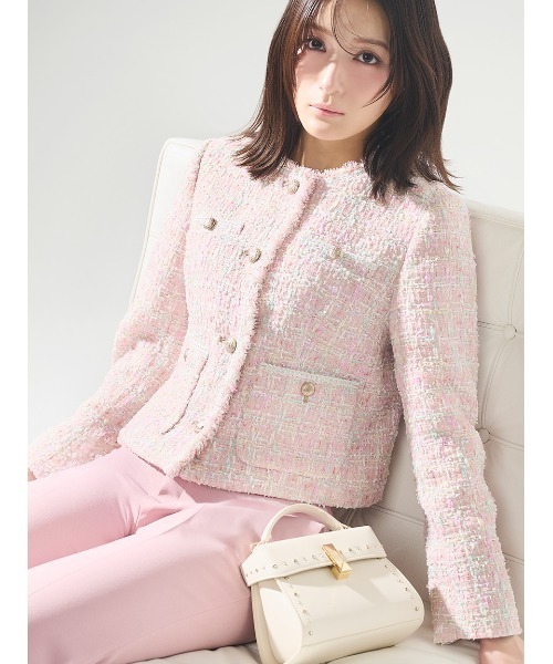 CELFORD（セルフォード）の「ツイードジャケット（ノーカラー