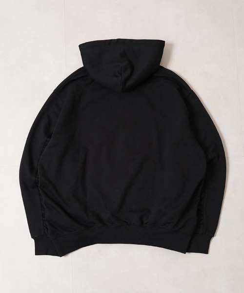 1111clothing(ワンフォークロージング)の「バルーンスリーブ ボックス ジップパーカー / Balloon Sleeve Box Zip Hoodie(パーカー・メンズ・ブラック/アッシュ/ダークブラウン・M/L)」の6枚目の写真