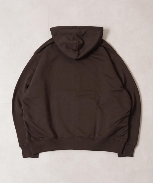 1111clothing(ワンフォークロージング)の「バルーンスリーブ ボックス ジップパーカー / Balloon Sleeve Box Zip Hoodie(パーカー・メンズ・ブラック/アッシュ/ダークブラウン・M/L)」の11枚目の写真