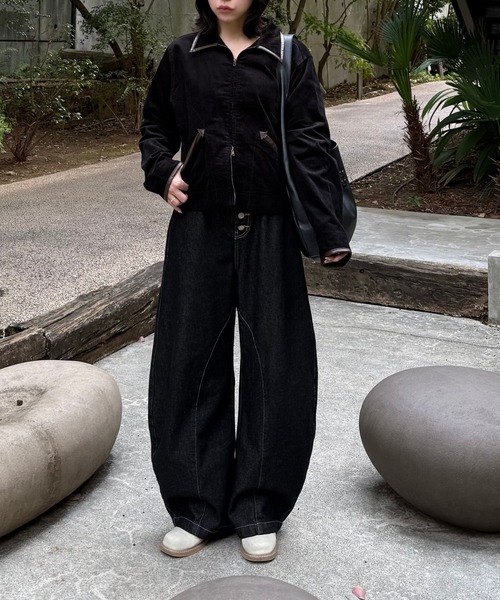 Gaphos （ガフォス）の「ヴィンテージスタイルコーデュロイブルゾン（ブルゾン・メンズ・ブラック/ブラウン・1/2）」の8枚目の写真