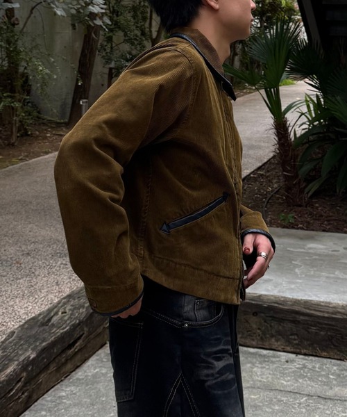 Gaphos （ガフォス）の「ヴィンテージスタイルコーデュロイブルゾン（ブルゾン・メンズ・ブラック/ブラウン・1/2）」の14枚目の写真