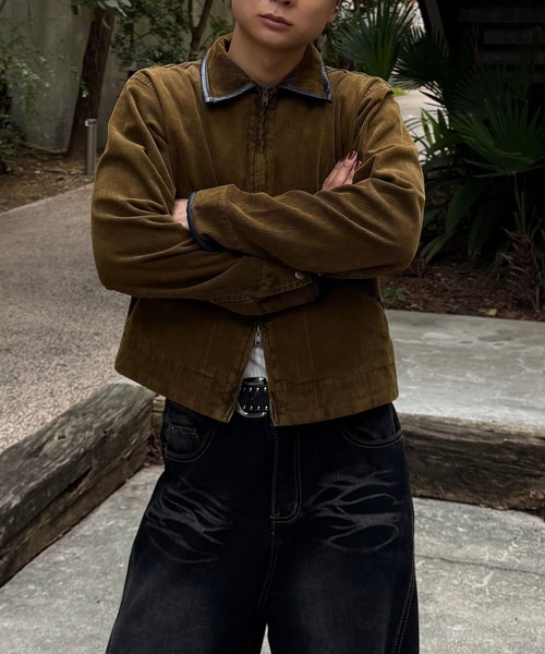 Gaphos （ガフォス）の「ヴィンテージスタイルコーデュロイブルゾン（ブルゾン・メンズ・ブラック/ブラウン・1/2）」の11枚目の写真