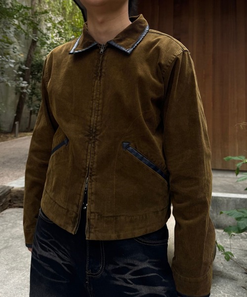 Gaphos （ガフォス）の「ヴィンテージスタイルコーデュロイブルゾン（ブルゾン・メンズ・ブラック/ブラウン・1/2）」の12枚目の写真
