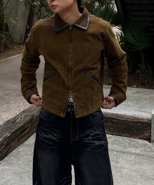 Gaphos （ガフォス）の「ヴィンテージスタイルコーデュロイブルゾン（ブルゾン・メンズ・ブラック/ブラウン・1/2）」の9枚目の写真