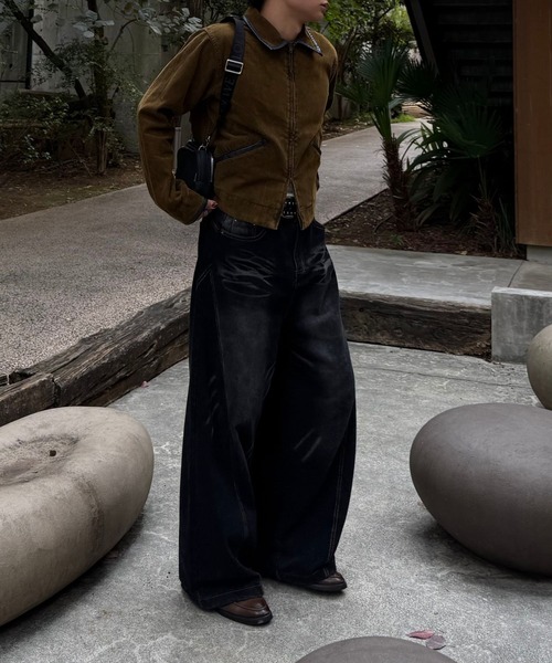 Gaphos （ガフォス）の「ヴィンテージスタイルコーデュロイブルゾン（ブルゾン・メンズ・ブラック/ブラウン・1/2）」の18枚目の写真