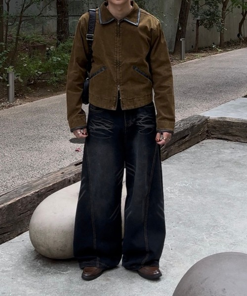 Gaphos （ガフォス）の「ヴィンテージスタイルコーデュロイブルゾン（ブルゾン・メンズ・ブラック/ブラウン・1/2）」の19枚目の写真