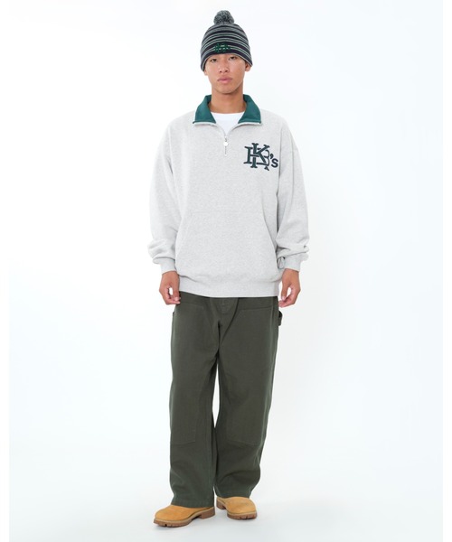 KEBOZ(ケボズ)の「EFG SWEAT HALF ZIP(スウェット・メンズ・ブラウン/ブラック/グレー/ネイビー・M/2XL/XL/L/S)」の5枚目の写真
