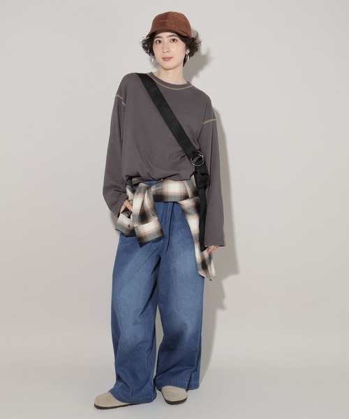 GEORGE'S（ジョージズ）の「ナイロンショルダーBAG（ショルダーバッグ・レディース・ライトベージュ/ブラック/ブラウン・FREE）」の8枚目の写真