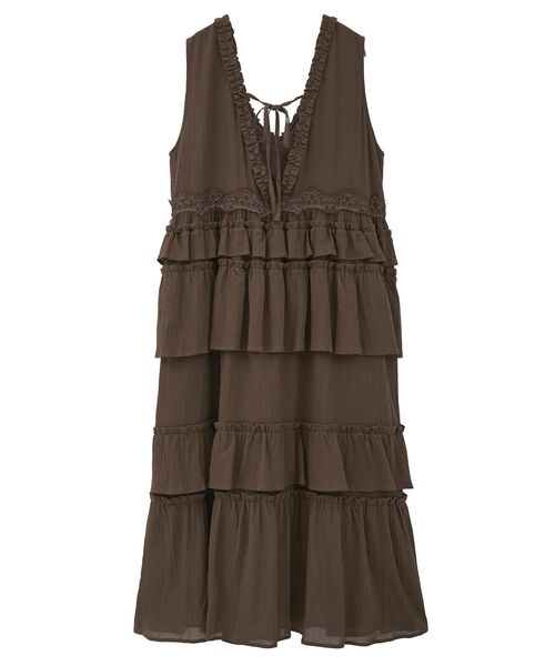 ESCAR（エスカー）の「■ESCAR レース×コットンティアードワンピース（ワンピース・レディース・ブラウン/ブラック・FREE）」の21枚目の写真