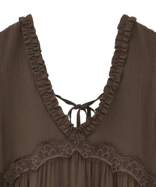 ESCAR（エスカー）の「■ESCAR レース×コットンティアードワンピース（ワンピース・レディース・ブラウン/ブラック・FREE）」の22枚目の写真