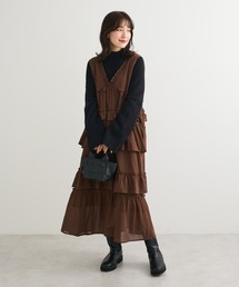 ESCAR | ■ESCAR レース×コットンティアードワンピース(ワンピース)