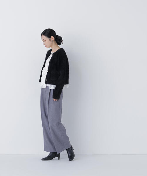 ◇シャギーニットジャケット