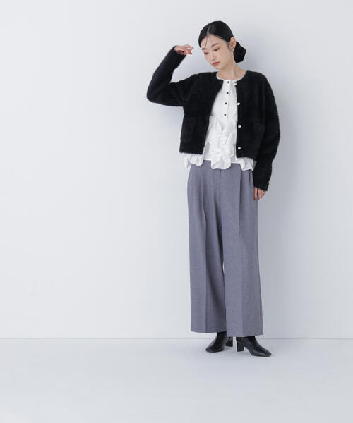 ◇シャギーニットジャケット