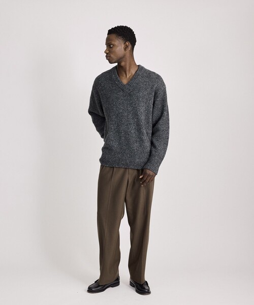 Saturdays NYC（サタデーズ ニューヨークシティ ）の「Nicholas Low Gage V Neck Sweater（ニット/セーター・メンズ・オリーブ/チャコールグレー・M/XL/L）」の15枚目の写真