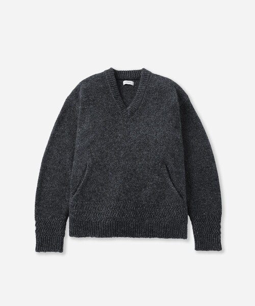 Saturdays NYC（サタデーズ ニューヨークシティ ）の「Nicholas Low Gage V Neck Sweater（ニット/セーター・メンズ・オリーブ/チャコールグレー・M/XL/L）」の19枚目の写真