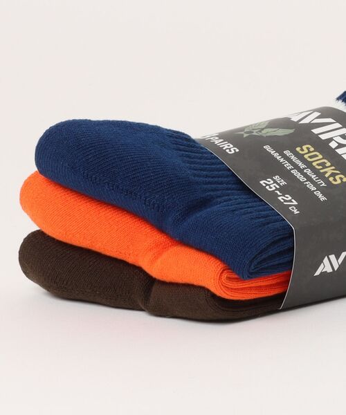 AVIREX（アヴィレックス）の「【AVIREX】アビレックス クルーソックス 3足セット A157（ソックス/靴下・メンズ・マルチ・FREE）」の2枚目の写真