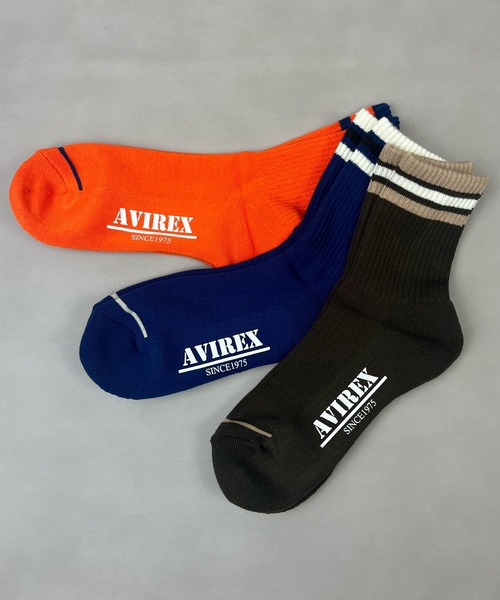 AVIREX（アヴィレックス）の「【AVIREX】アビレックス クルーソックス 3足セット A157（ソックス/靴下・メンズ・マルチ・FREE）」の3枚目の写真