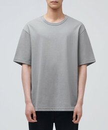 リラックスフィットクルーネックTシャツ[ライトグレー]