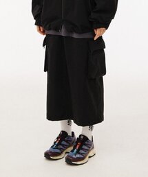 ウィンドカーゴロングスカート_ブラック
