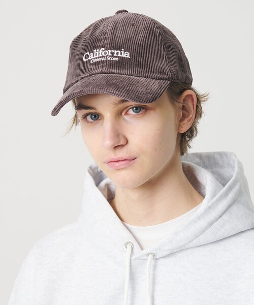 California General Store（California General Store）の「＜CGS.＞コーデュロイ ロゴキャップ（キャップ・メンズ・ネイビー/ダークブラウン/オフホワイト・FREE）」の2枚目の写真
