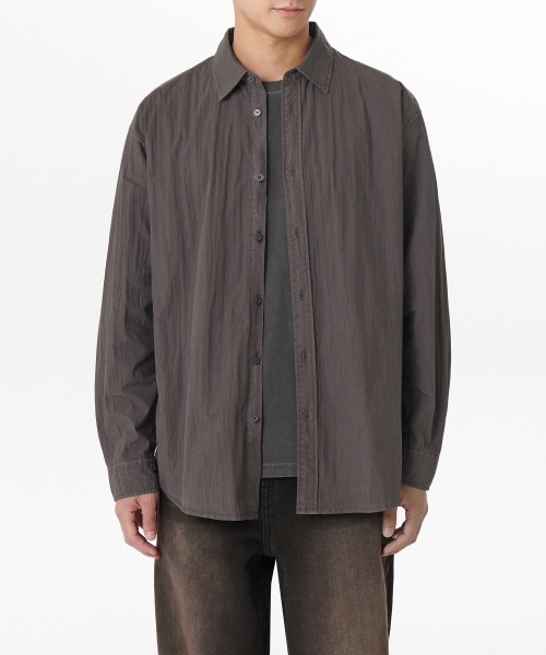 MUSINSA STANDARD（ムシンサスタンダード）の「リラックスドピグメントシャツ [ダークグレー]（シャツ/ブラウス・メンズ・その他・MEDIUM/LARGE/X-LARGE/XX-LARGE）」の2枚目の写真