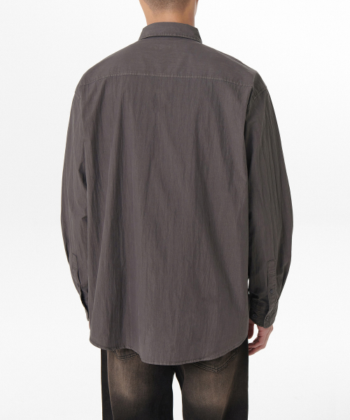 MUSINSA STANDARD（ムシンサスタンダード）の「リラックスドピグメントシャツ [ダークグレー]（シャツ/ブラウス・メンズ・その他・MEDIUM/LARGE/X-LARGE/XX-LARGE）」の4枚目の写真
