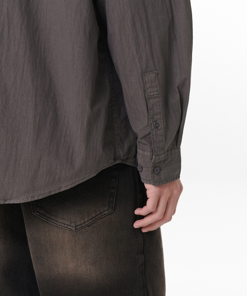 MUSINSA STANDARD（ムシンサスタンダード）の「リラックスドピグメントシャツ [ダークグレー]（シャツ/ブラウス・メンズ・その他・MEDIUM/LARGE/X-LARGE/XX-LARGE）」の6枚目の写真
