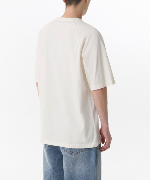 MUSINSA STANDARD（ムシンサスタンダード）の「リラックスドラグランTシャツ[クリーム]（Tシャツ/カットソー・メンズ・その他・SMALL/MEDIUM/LARGE/X-LARGE/XX-LARGE/XXX-LARGE）」の2枚目の写真