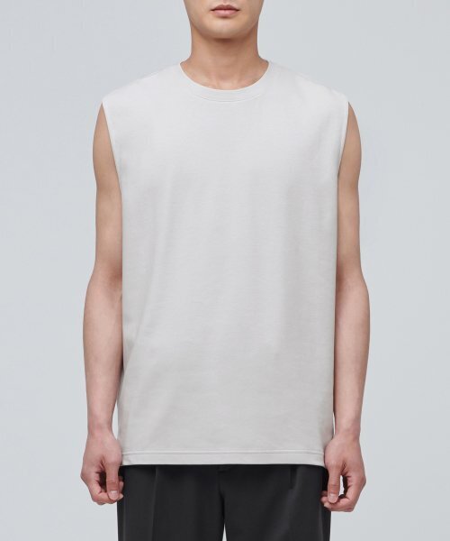 MUSINSA STANDARD（ムシンサスタンダード）の「リラックスドスリーブレストップ [ダスティクリーム]（Tシャツ/カットソー・メンズ・その他・XX-LARGE/XXX-LARGE/SMALL/MEDIUM/LARGE/X-LARGE）」の2枚目の写真