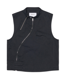 CURVED VEST - WASHED BLACK