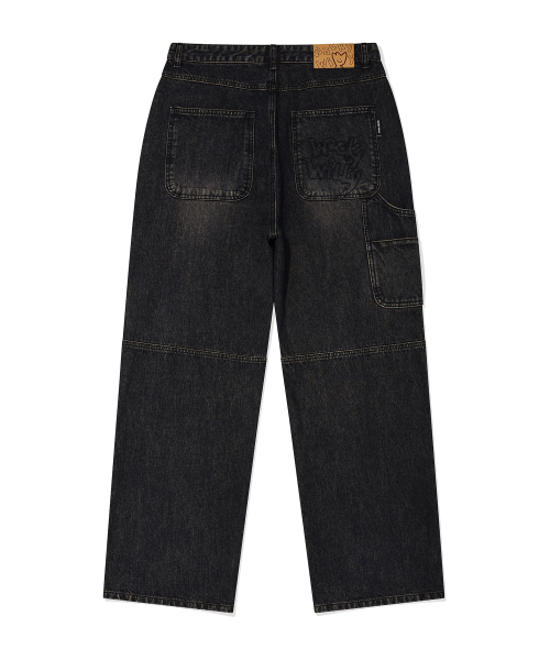 Wacky WiLLy(ワッキーウィリー)の「ダブルニデニムパンツブラック(デニムパンツ・レディース・その他・SMALL/MEDIUM/LARGE/X-LARGE)」の3枚目の写真