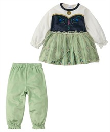 QUNTSTYLE（キュントスタイル）の「【ディズニープリンセス】ミンクフリース　ドレス風長袖パジャマ（ベビーパジャマ/スリーパー）」