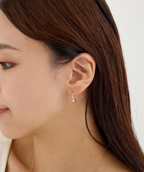 CALIN　STANDARD（カリンスタンダード）の「◆金属アレルギー対応◆◆made in japan◆ドロップフックピアス（ピアス（両耳用）・レディース・シルバー/ゴールド・FREE）」の6枚目の写真