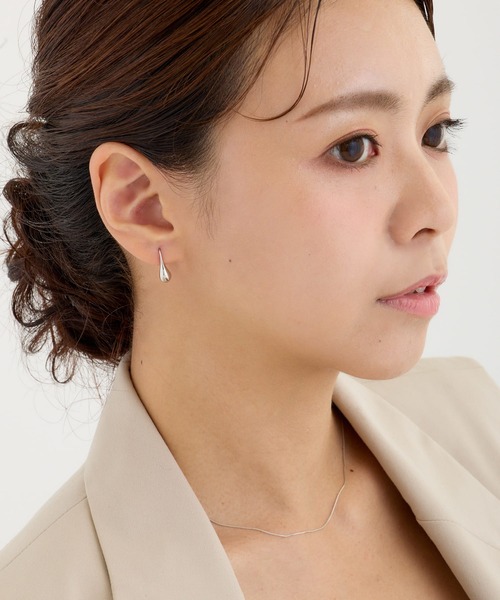 CALIN　STANDARD（カリンスタンダード）の「◆金属アレルギー対応◆◆made in japan◆ドロップフックピアス（ピアス（両耳用）・レディース・シルバー/ゴールド・FREE）」の9枚目の写真