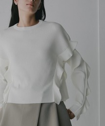 MANOF | FRILLS RIB KNIT(ニット/セーター)